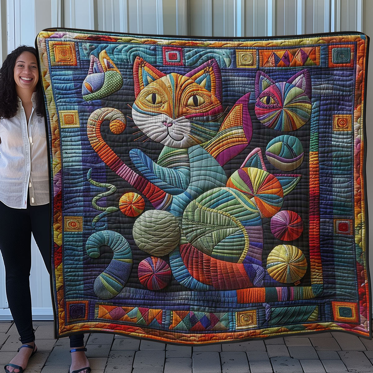 Feline Fun with Yarn WN0908051CL Quilt