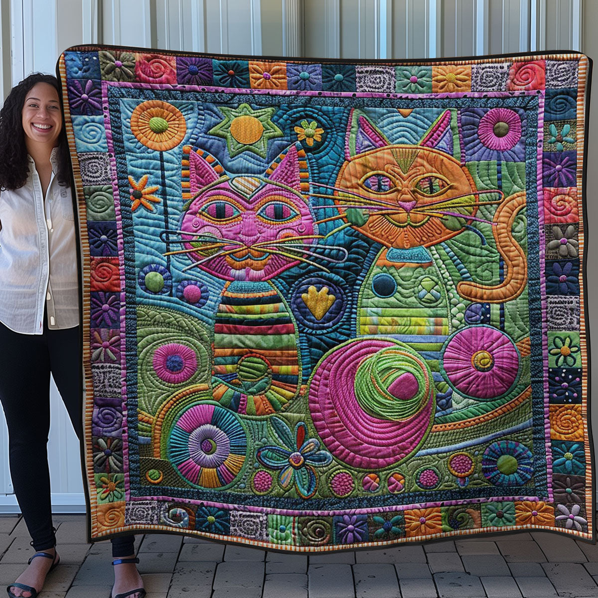 Feline Yarn Haven WN0908044CL Quilt