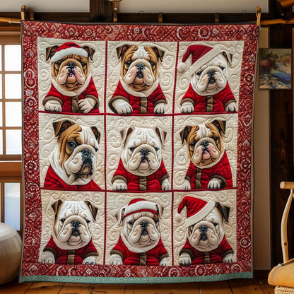 Festive French Bulldogs WN1609078CL Quilt