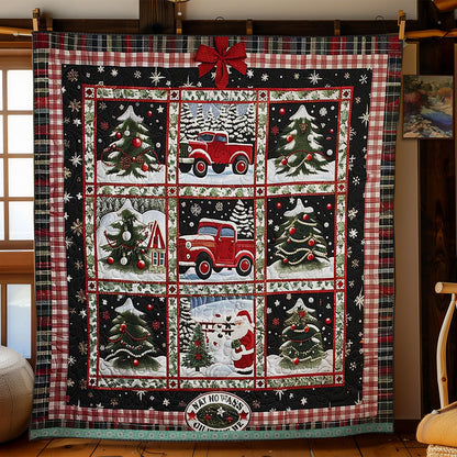 Festive Tree And Santa Truck WN1109042CL Quilt