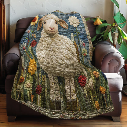 Field of Flowers Sheep WN0708044CL Quilt