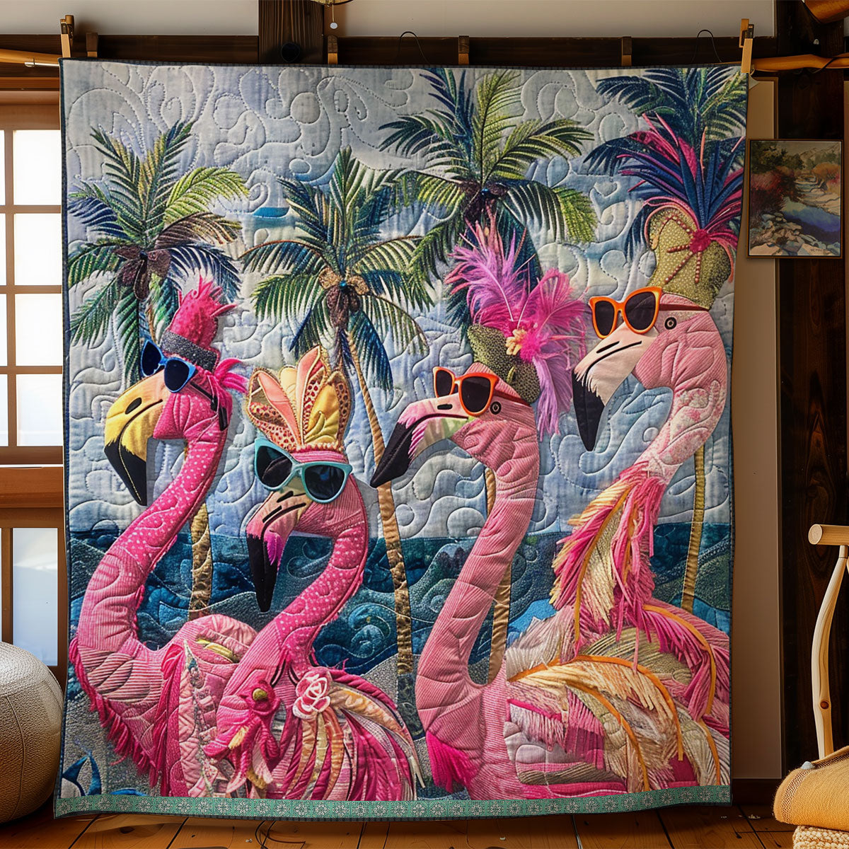 Flamingo Style Parade WN0909041CL Quilt