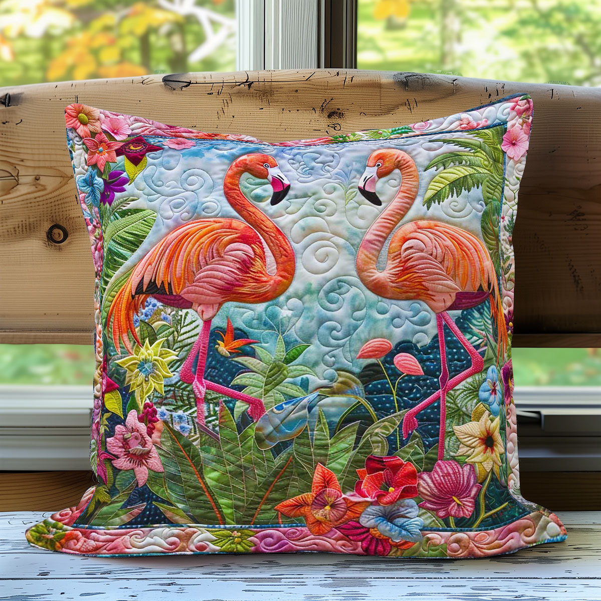 Flamingos Of Love WN2907068CL Pillow Case