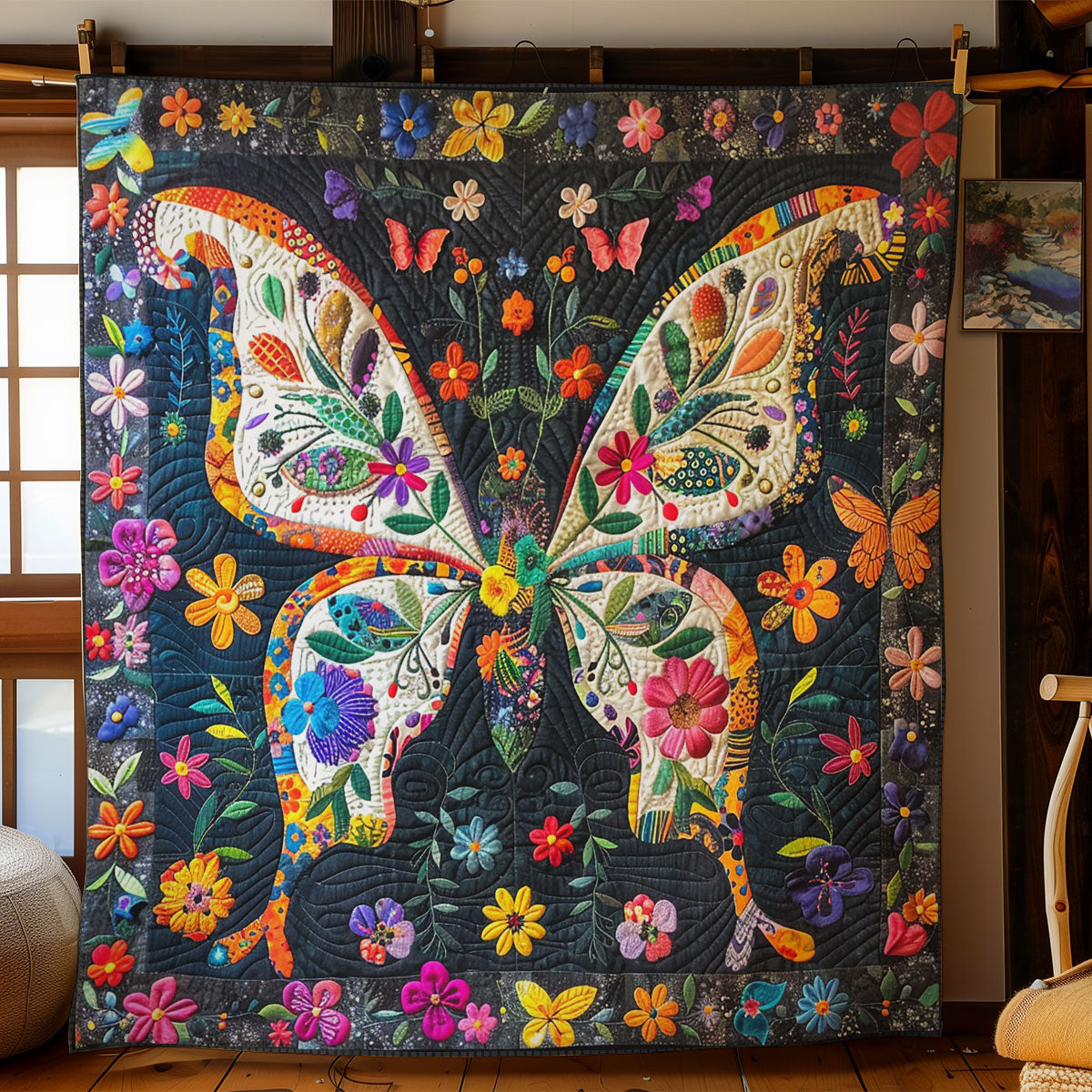 Floral Butterfly SR2108022CL Quilt