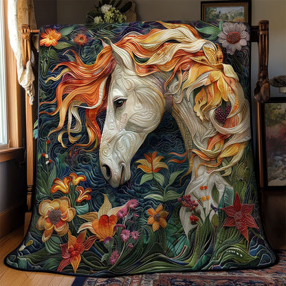 Floral Horse WM2808060CL Quilt