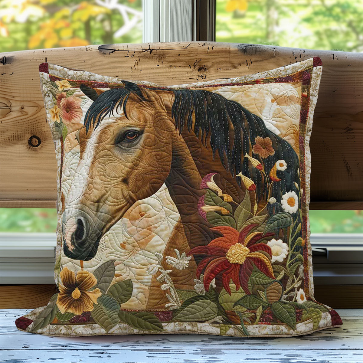 Floral Stallion WN3007063CL Quilt Pillow Case