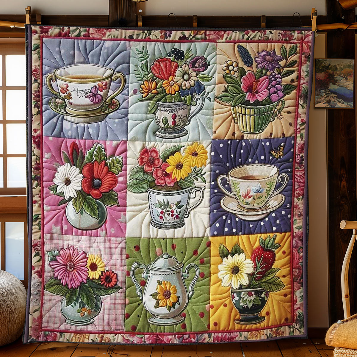 Floral Tea Delight WN2708010CL Quilt