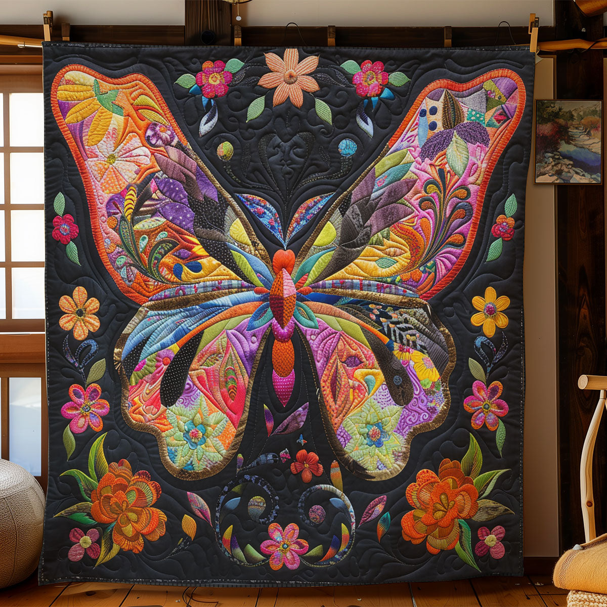 Flower Butterfly SR2108024CL Quilt