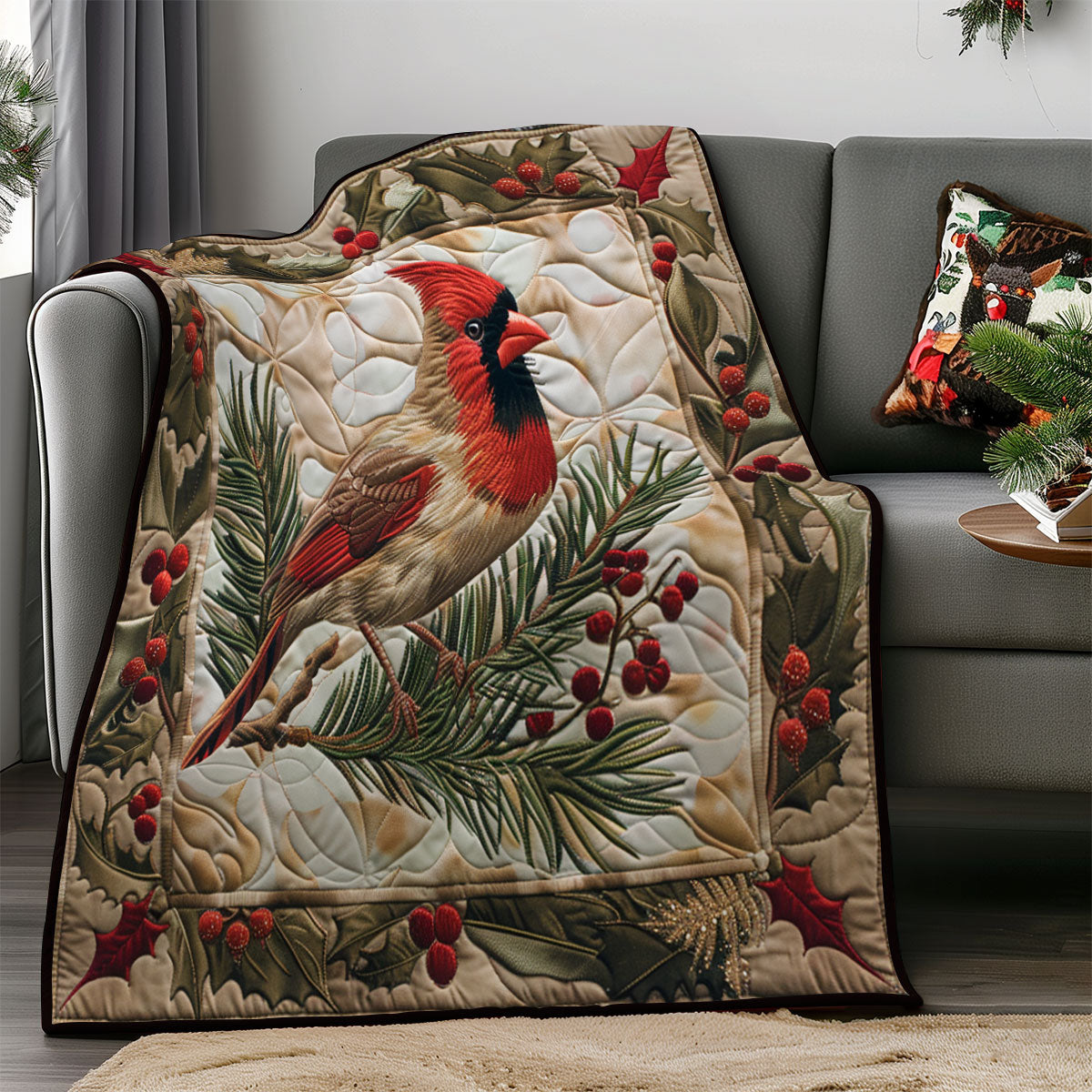 Flower Cardinal SR1908048CL Quilt