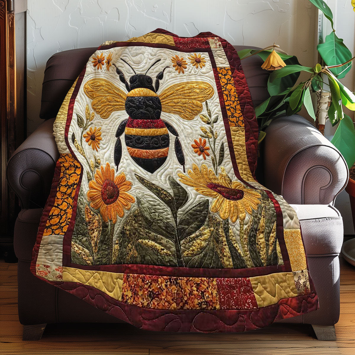 Flower Fields and Bees WN0208002CL Quilt