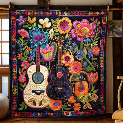 Flower Guitar Dreams WN2208132CL Quilt