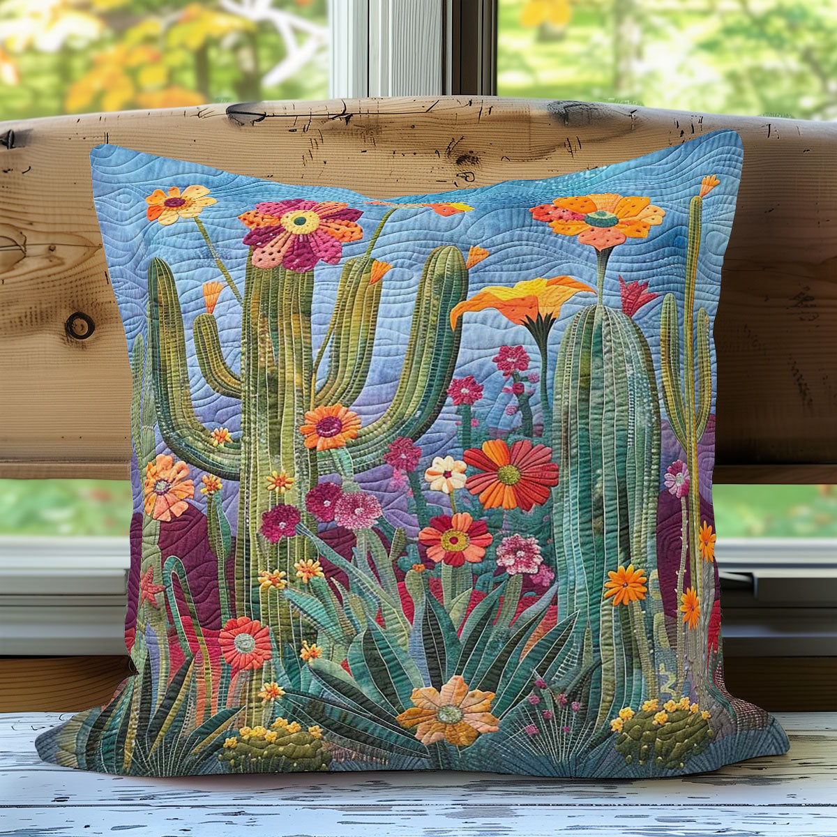 Flowers And Cactus WN2607049CL Quilt Pillow Case