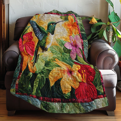 Flowers And Hummingbird WN0208044CL Quilt