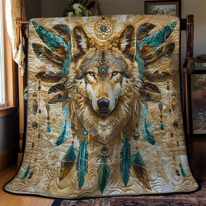 Flying Feathers Wolf WM0509011CL Quilt