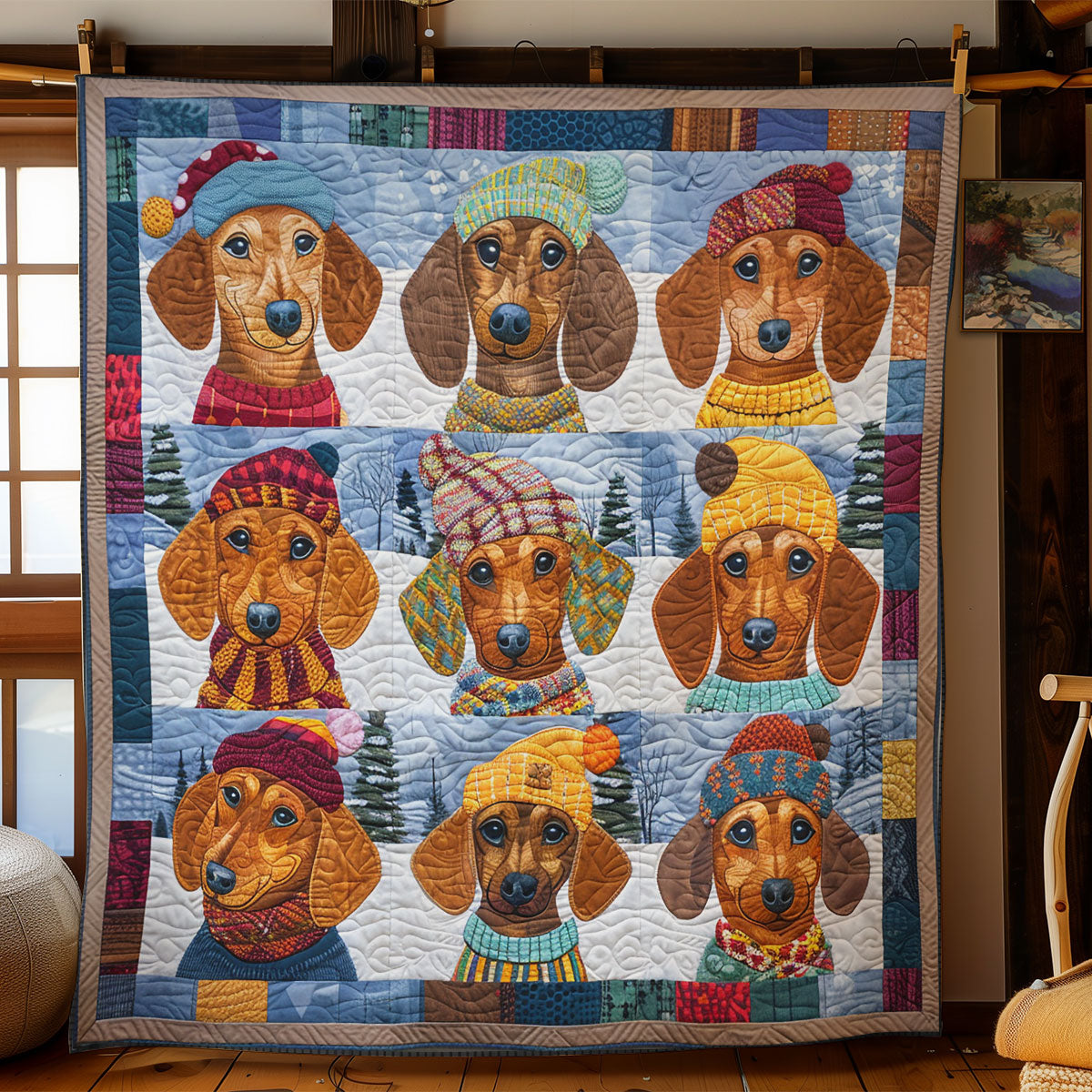 Freedom Dachshunds SR2308021CL Quilt