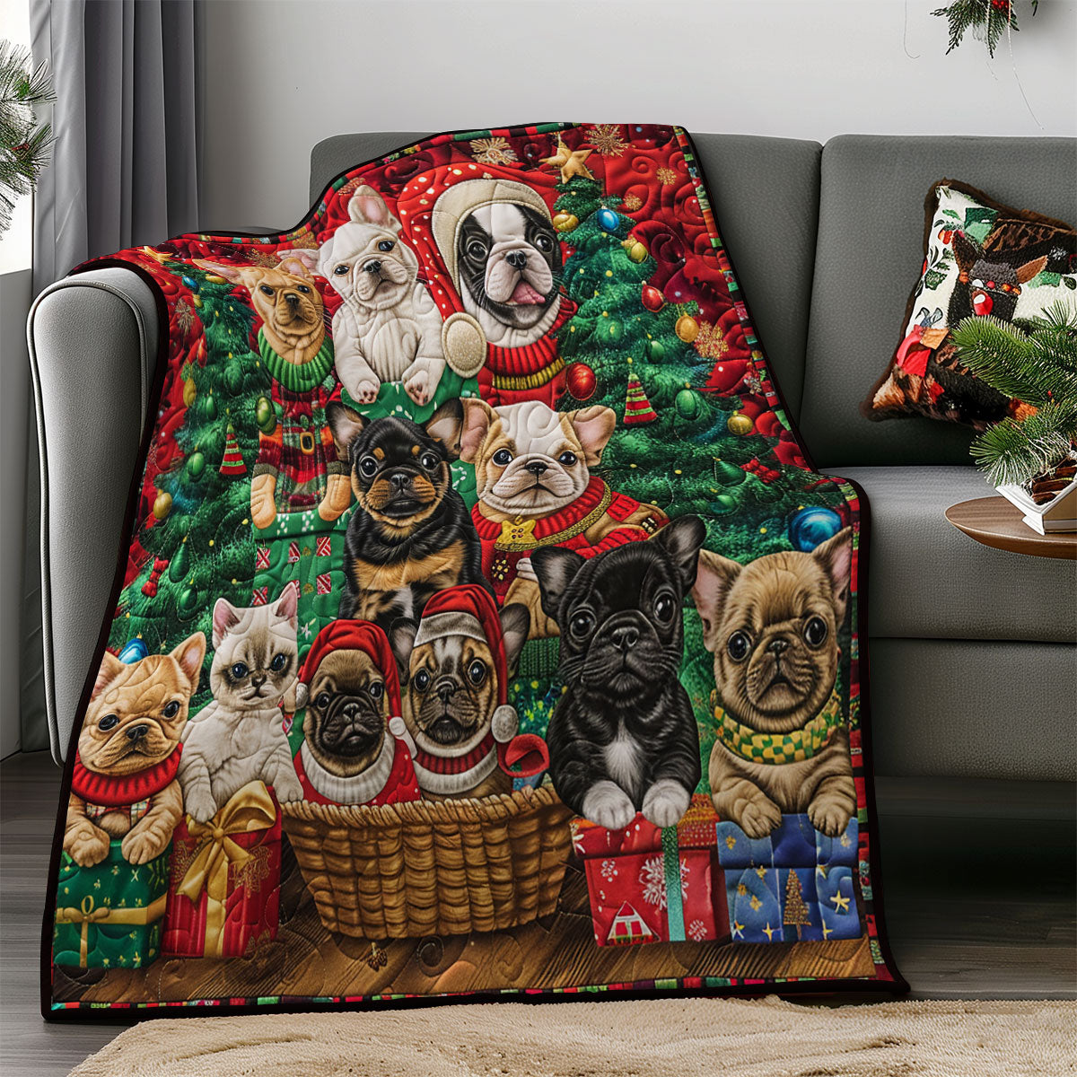 French Bulldog Festival SR2008031CL Quilt