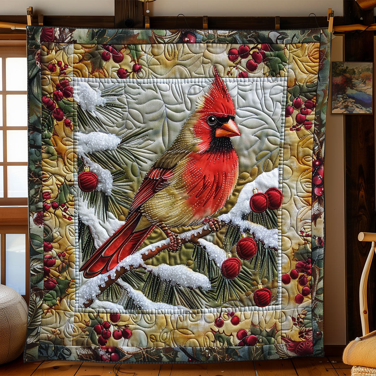 Frosty Cardinal WN2208047CL Quilt