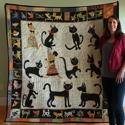 Funny Black Cats WM2907001CL Quilt