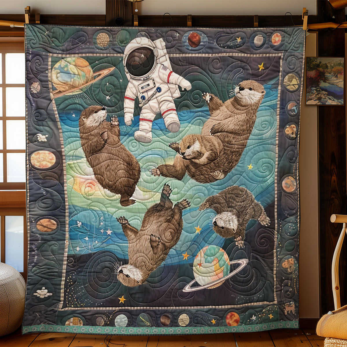 Galactic Otter Odyssey WN0909059CL Quilt