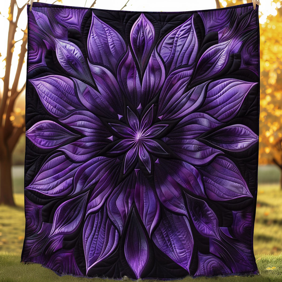 Gentle Purple Flower SR1608041CL Quilt