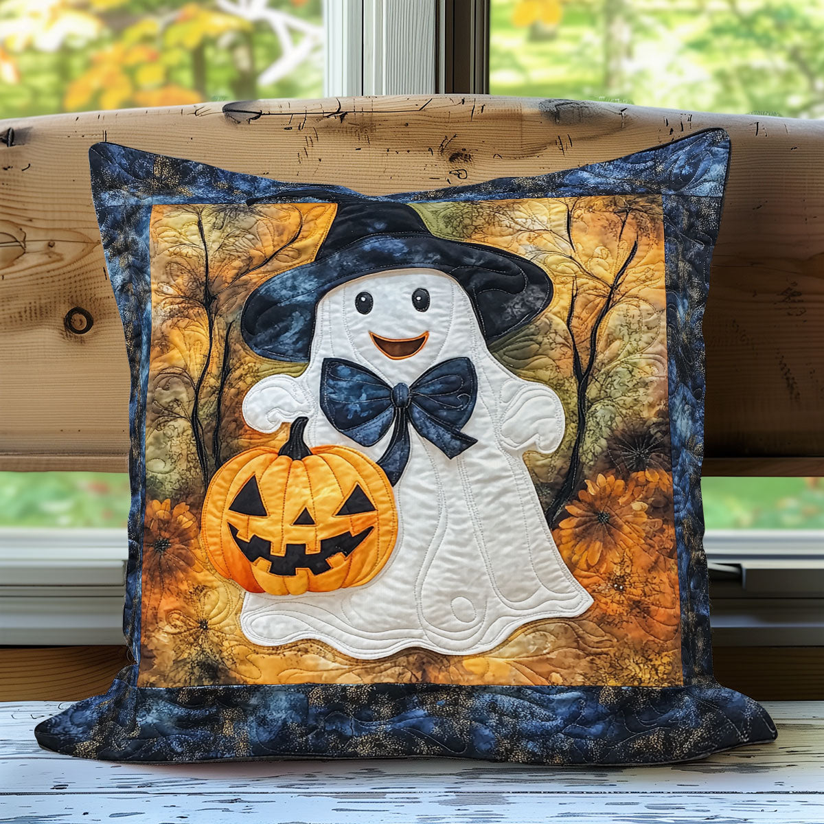 Ghost Witch And Pumpkin WN3107074CL Quilt Pillow Case