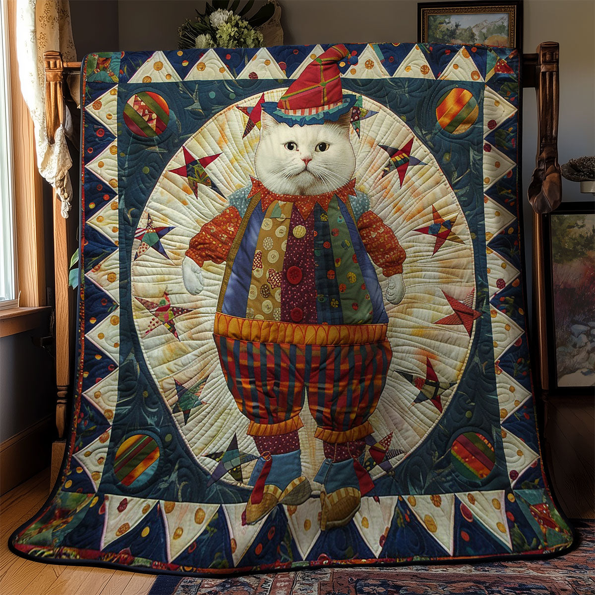 Giant Funny Cat WM1608002CL Quilt