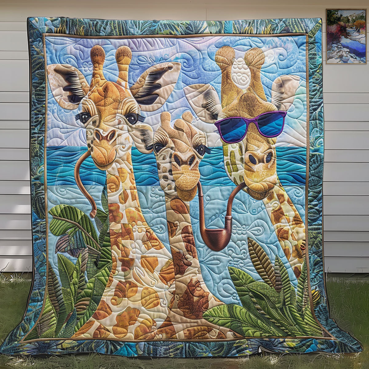 Giraffe In The Beach SR2608045CL Quilt