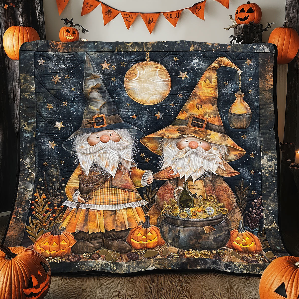 Gnomes Halloween SR2008034CL Quilt