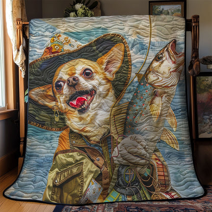 Go Fishing With Chihuahua WM2308003CL Quilt