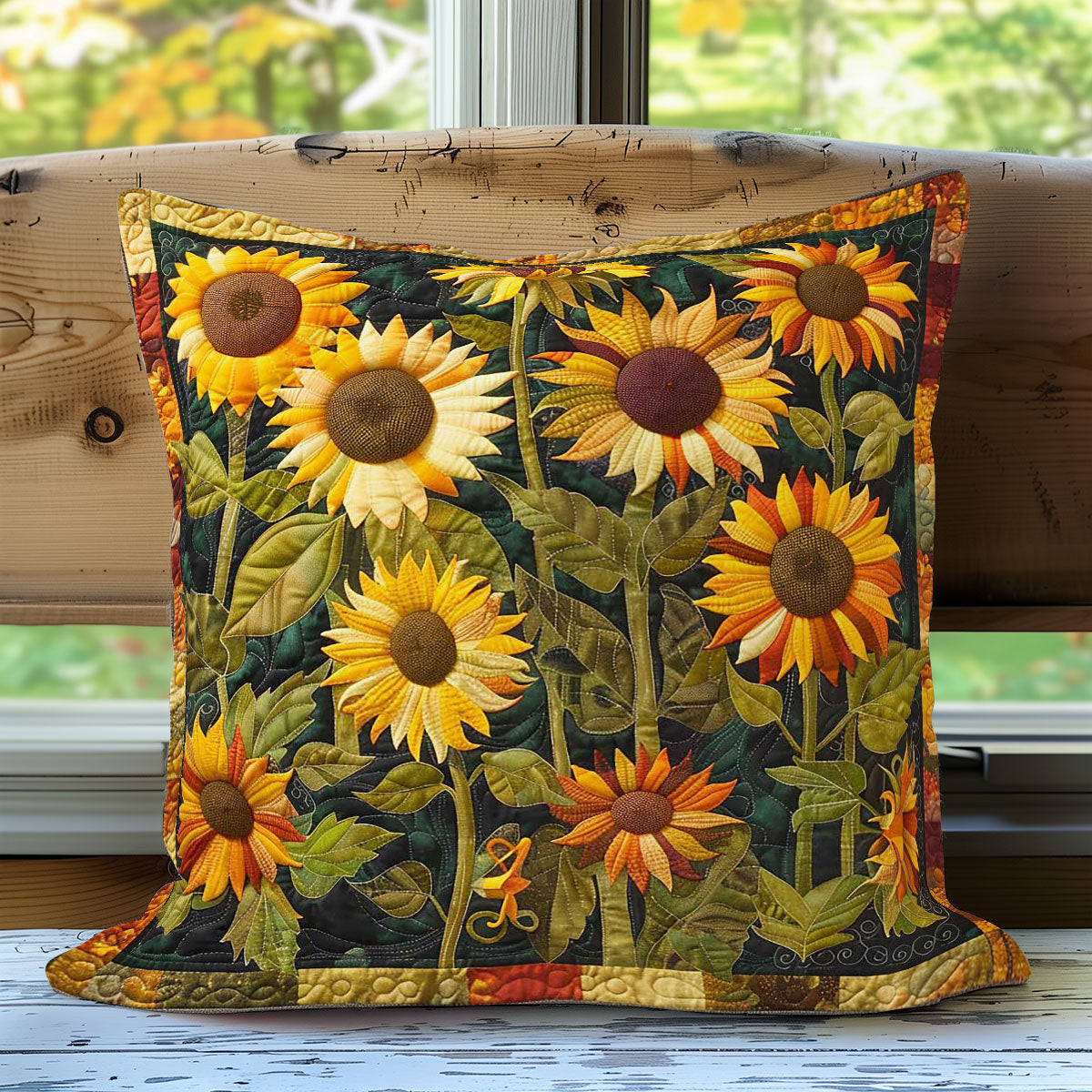 Golden Bloom WN2607051CL Quilt Pillow Case