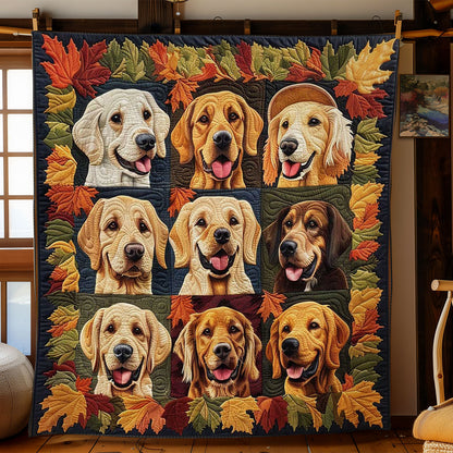 Golden Dogs Fall Festival WN2708014CL Quilt