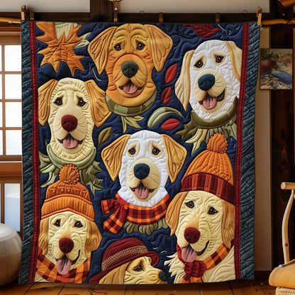 Golden Dogs In Autumn Splendor WN2708020CL Quilt