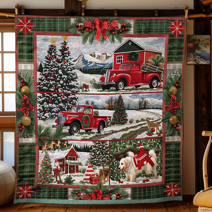 Golden Retriever Snow Day WN3008049CL Quilt