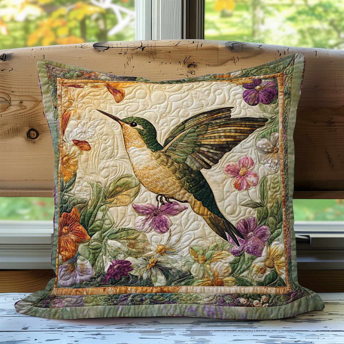 Graceful Hummingbird WN0108029CL Quilt Pillow Case