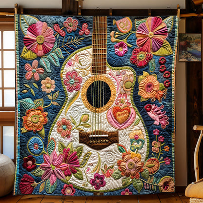 Guitar Flower Fusion WN2208126CL Quilt