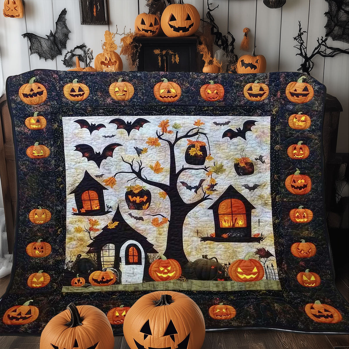 Halloween And Bats WN0608057CL Quilt