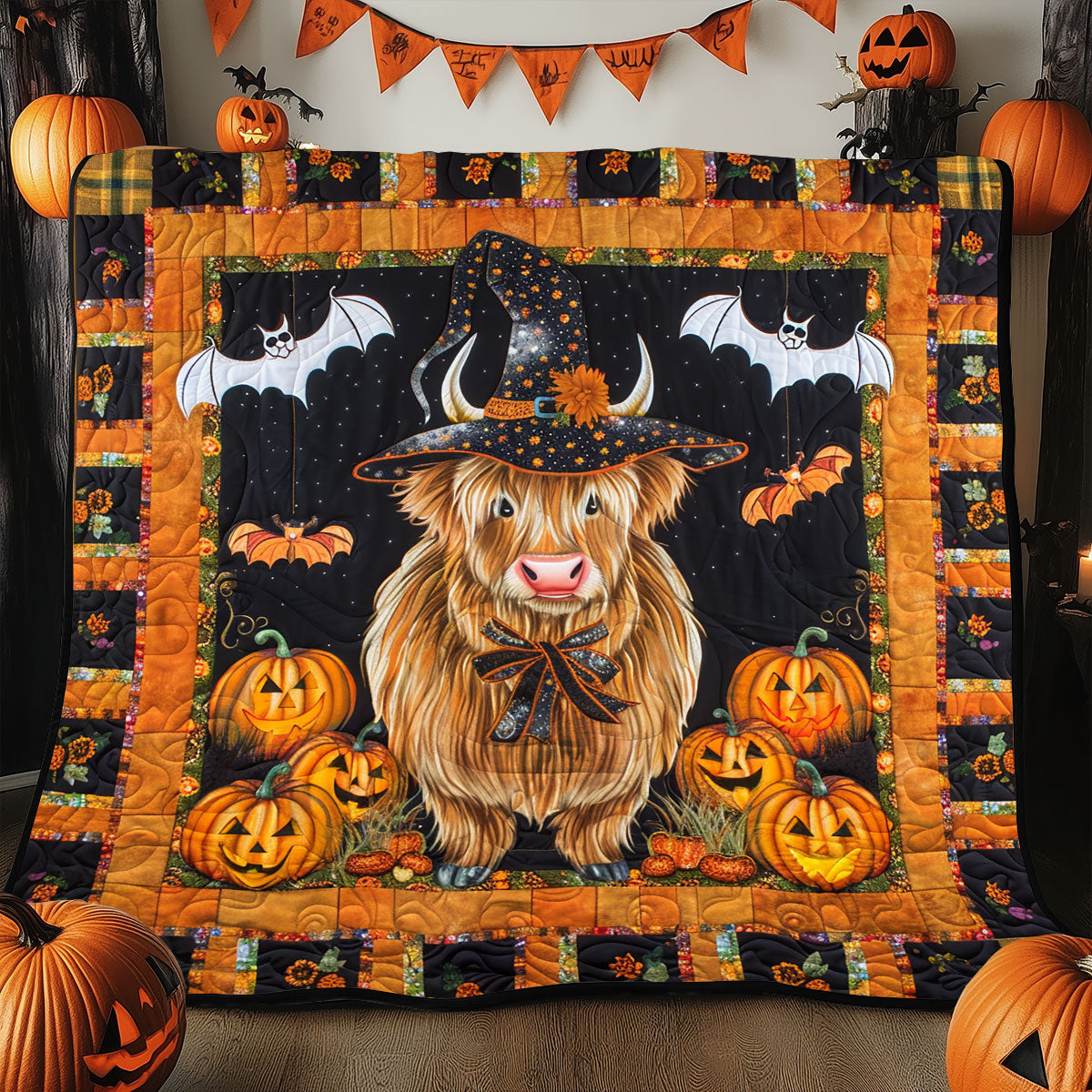 Halloween Cow SR0908011CL Quilt