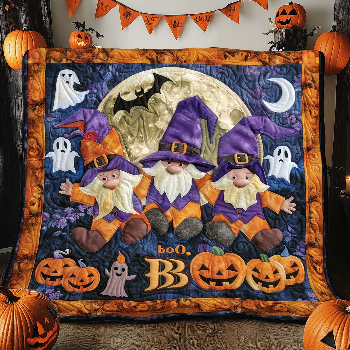 Halloween Gnomes SR0908039CL Quilt