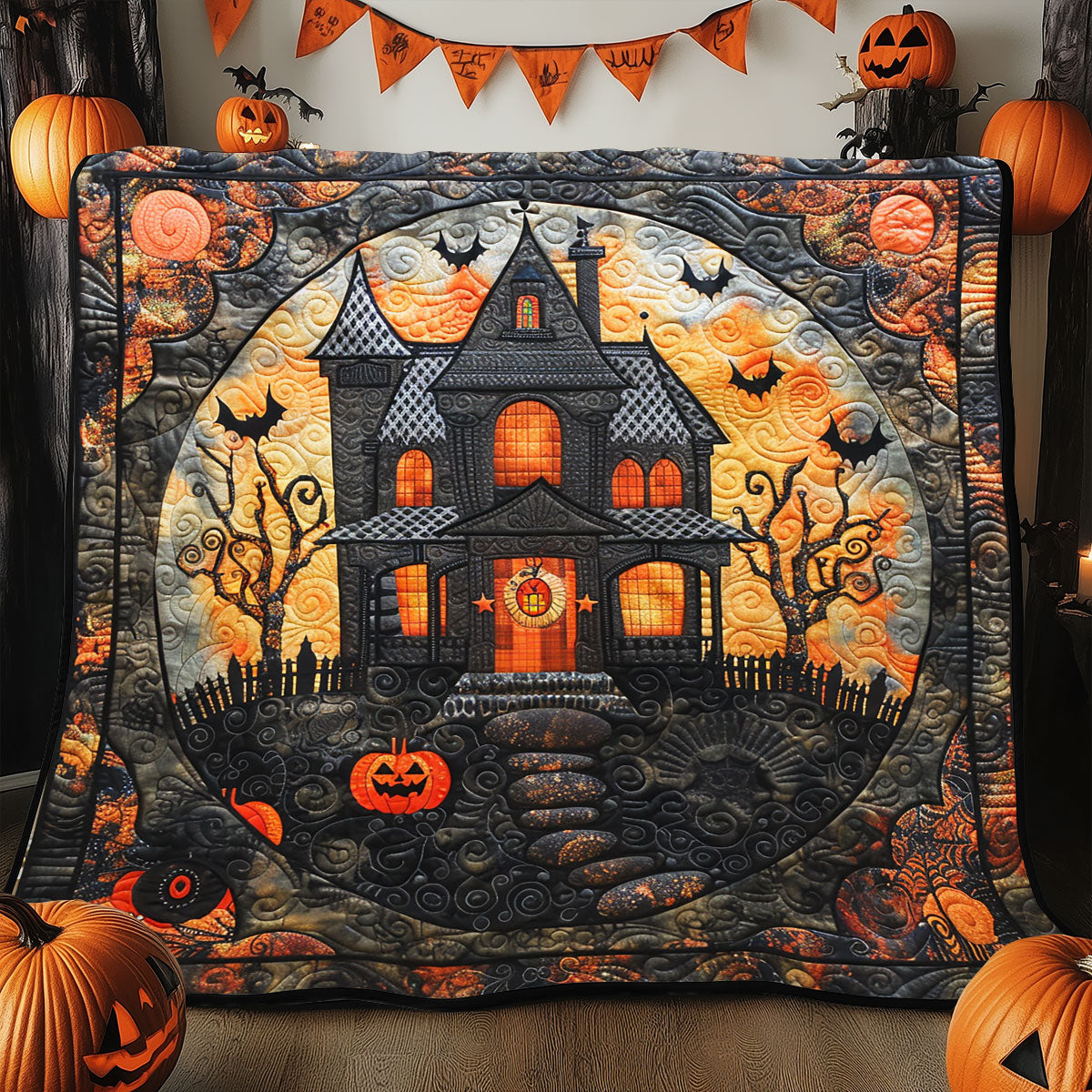 Halloween Mystical Mansion SR1508004CL Quilt