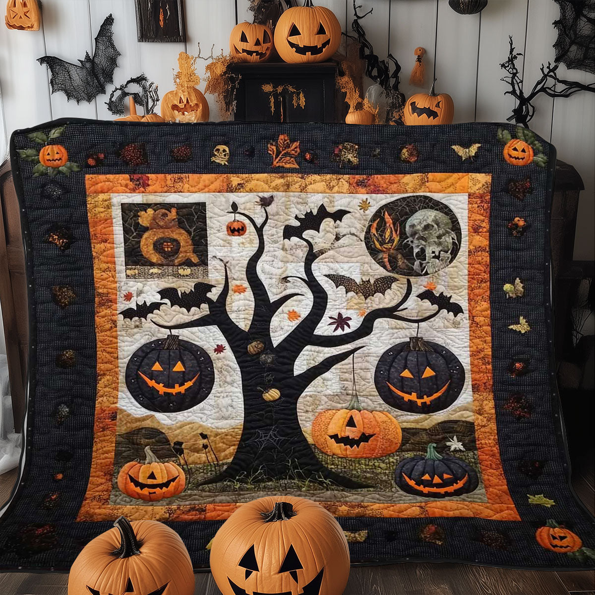 Halloween Pumpkin WN0608062CL Quilt