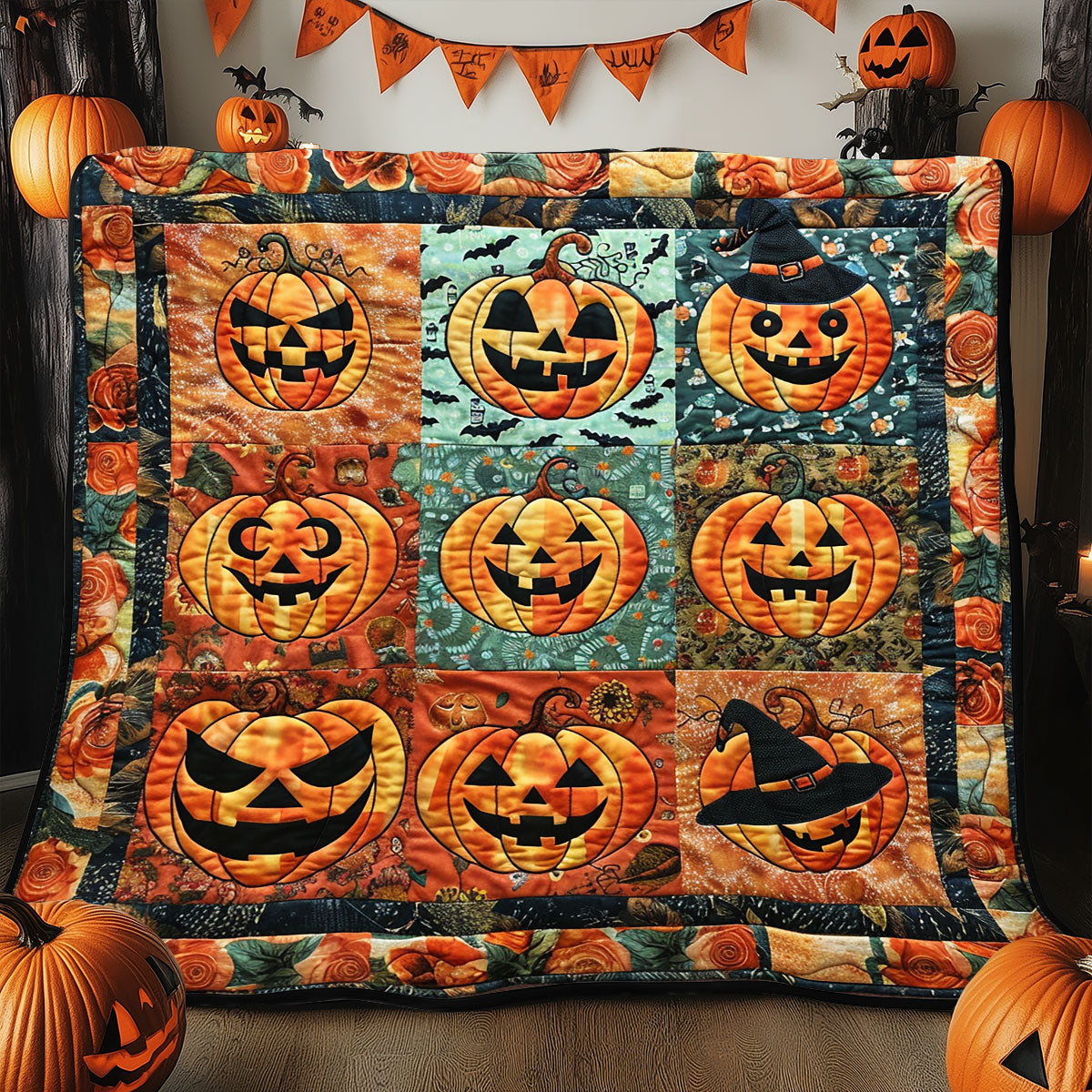 Halloween Pumpkins SR0908034CL Quilt