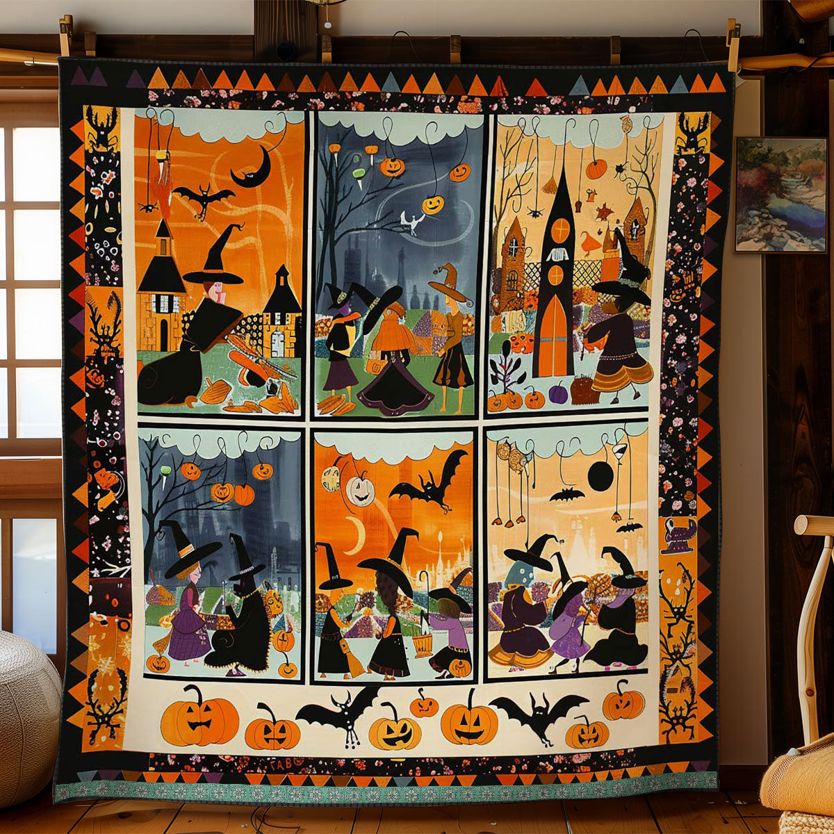 Halloween Witches' Dance WN3008036CL Quilt