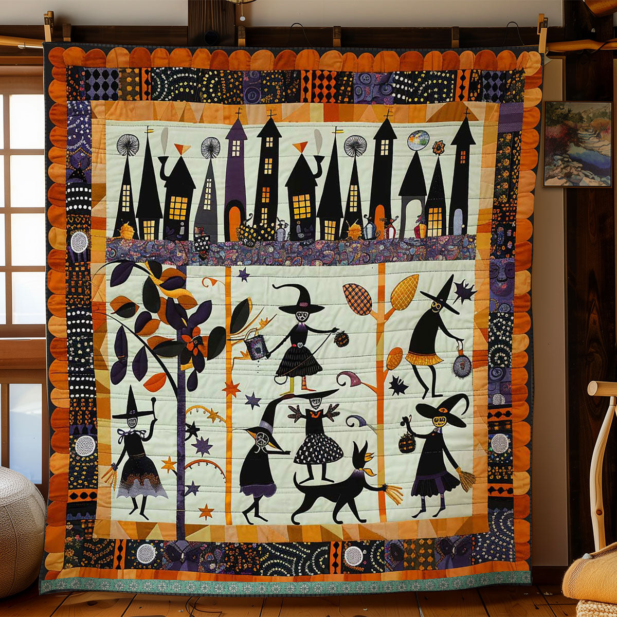 Halloween Witches' Midnight Feast WN3008045CL Quilt