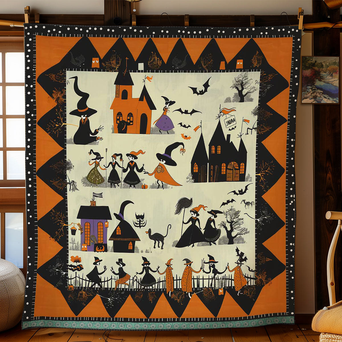 Halloween Witches' Potion Party WN3008037CL Quilt