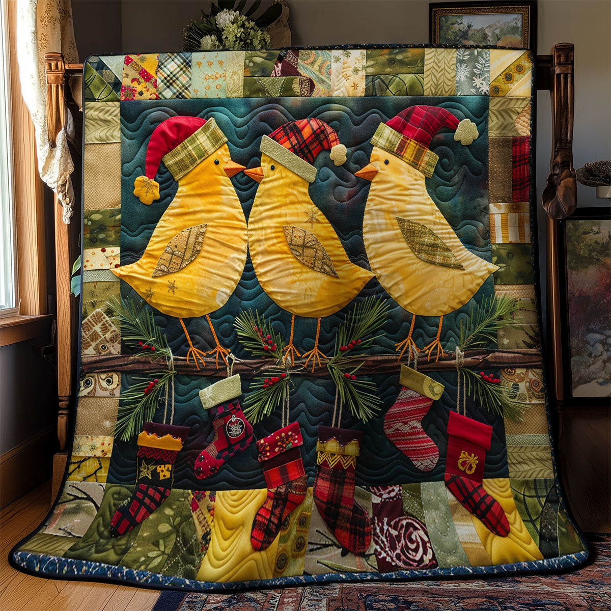 Happy Birds WM2308079CL Quilt