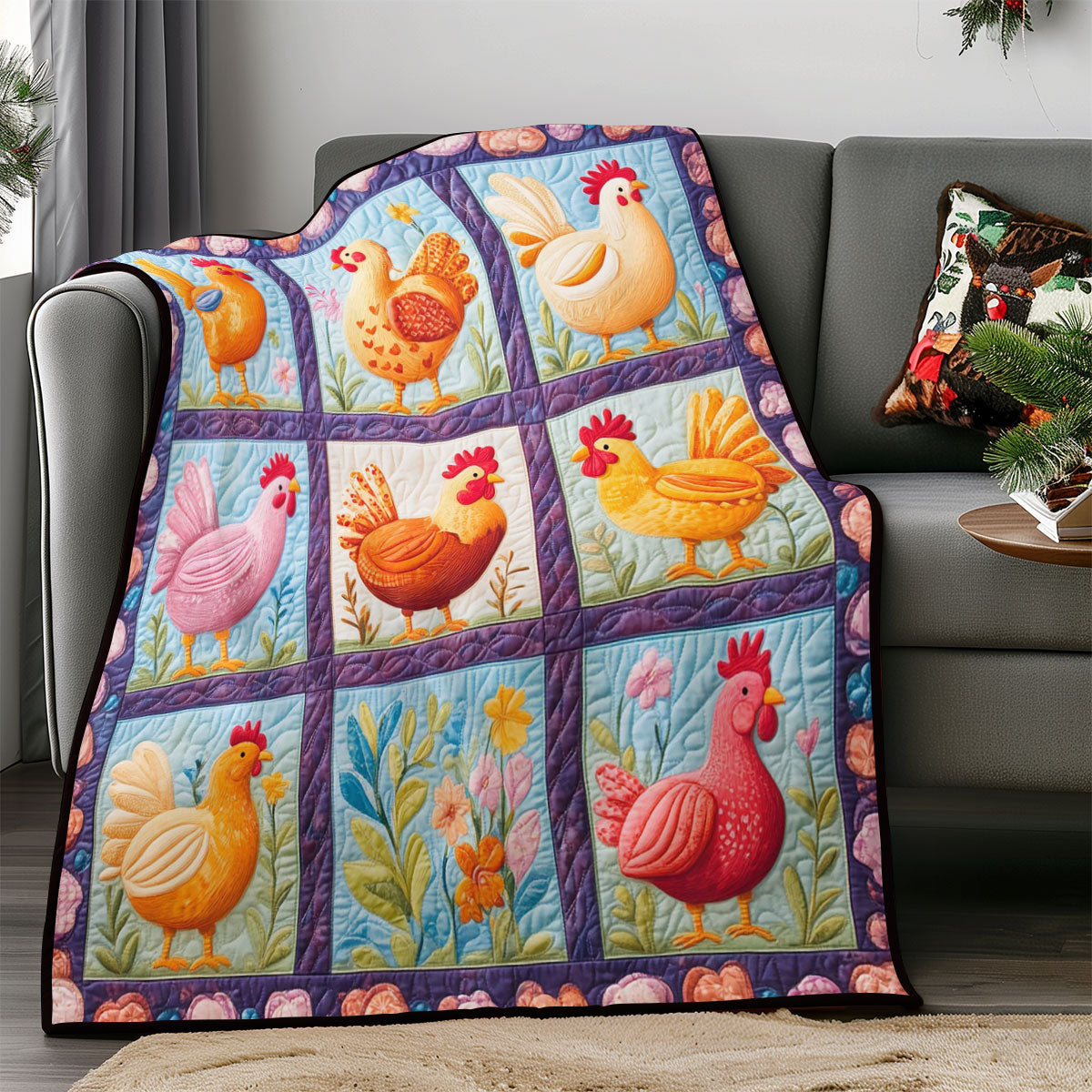 Happy Chickens WM0608018CL Quilt