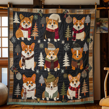 Happy Corgi Smile WN0909030CL Quilt