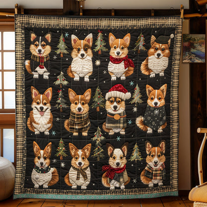 Happy Corgi Smile WN0909031CL Quilt