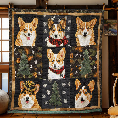 Happy Corgi WN0909032CL Quilt