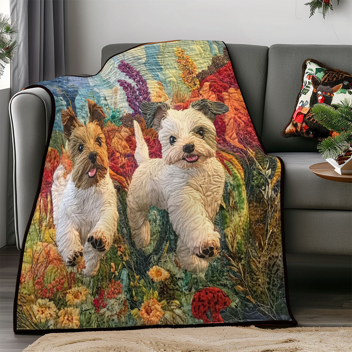 Happy Terriers WM0208016CL Quilt